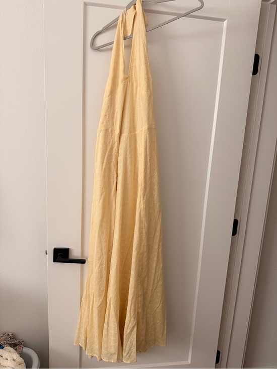 Princess Polly Dresses & Skirts - Princess Polly Pale Yellow Smocked Halter Maxi Dress